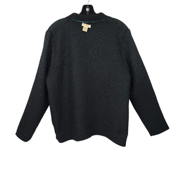 Choices Woman Reversible Jacket Size 1X Jewel Tone Abstract Pucker Knit Artsy - Picture 10 of 16